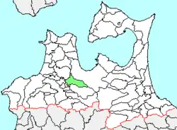 Location of Namioka in Aomori Prefecture