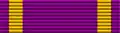 A ribbon 1/8 purple, 1/8 yellow 4/8 purple, 1/8 yellow and 1/8 purple.