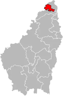 Situation of the canton of Annonay-1 in the department of Ardèche