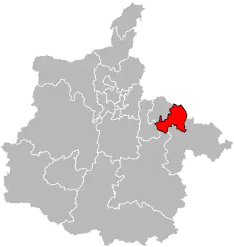 Situation of the canton of Sedan-3 in the department of Ardennes