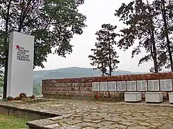 Monument to the fallen soldiers in town park