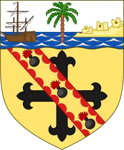 Coat of arms used after the Battle of the Nile. An example of debased heraldry.[310]