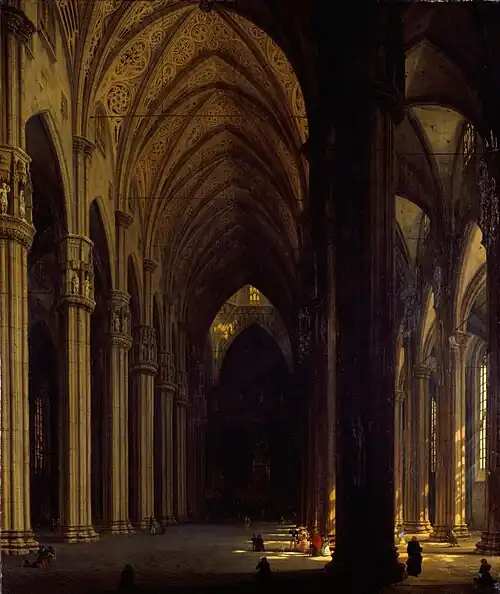 58. Pompeo Calvi, Interno del Duomo di Milano, 1835