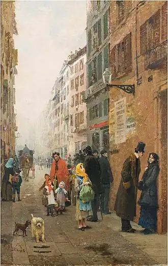 71. Luigi Rossi, Una via di Milano, 1881