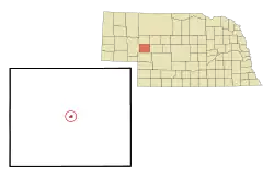 Location of Arthur, Nebraska