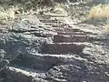 Rock cut steps on the fort