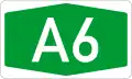 A6 motorway shield