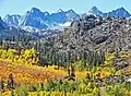 Picture Peak (left) and Mt. Haeckel (right) from Bishop Creek Valley