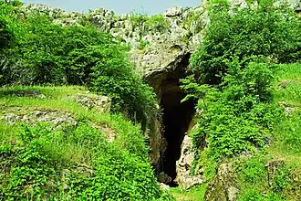 Entrance of Azykh Cave