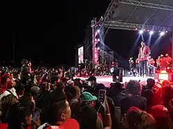 Marcos during a campaign rally in Lipa, Batangas