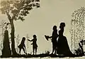 Silhouettes of Paul Petrovitch, Maria Fedorovna and their children