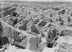 Babylon, the archaeological site in 1932, before major reconstruction work undertaken by Sadam Hussein
