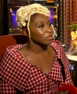 Cynthia Erivo at an interview for "Bad Times at the El Royale"