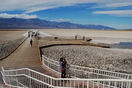 The Badwater Basin in Death Valley is the lowest point of the United States and North America.