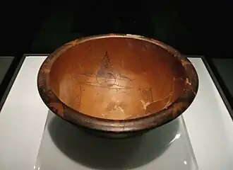 Human faced–fish decorated bowl recovered at Banpo.