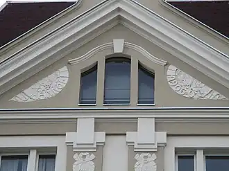 Detail of the gable pediment