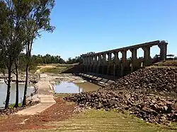 E.J. Beardmore Dam viewed from the downstream side