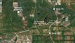 Aerial view of Beatrice community