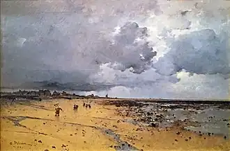 Grandcamp à marée basse, 1884, Musée des Beaux-Arts de Carcassonne