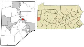 Former location of Saucunk, present-day site of Rochester, Pennsylvania