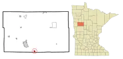 Location of Frazee, Minnesota