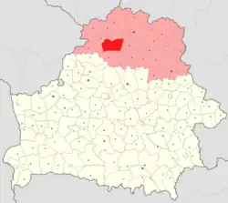 Location of Hlybokaye district