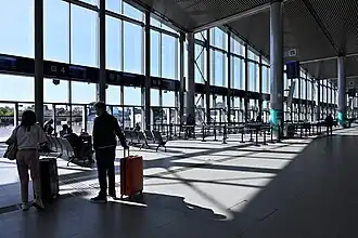 Bus stands waiting area May 2025