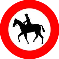 C15: No entry for horse riders