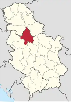 Administrative area of the City of Belgrade