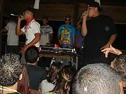 Darell (right) and Belto (left) performing as a duo