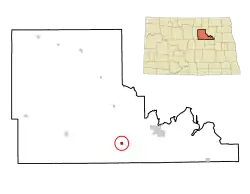 Location of Oberon, North Dakota