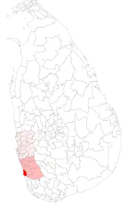 Location of Beruwala