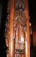 Beverley organ casing carving