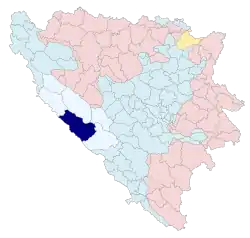 Location of the Township of Livno within Bosnia and Herzegovina