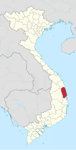 Location of Bình Định province within Vietnam