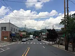 A view down State Street in downtown Black Mountain