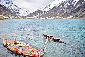 A boat in Saiful Maluk Lake