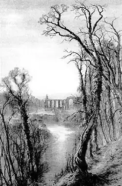 Bolton Abbey in the Snow by B.&nbsp;W. Evans (undated)