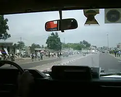 A view of Lumumba Boulevard in Ndjili