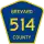 County Road 514 marker