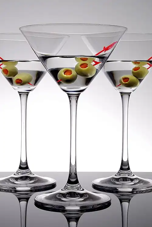A martini is a classic gin-based cocktail.