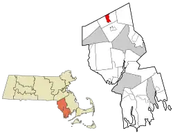 Location in Bristol County in Massachusetts