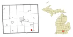Location within Jackson County