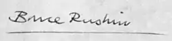 signature of Bruce Rushin