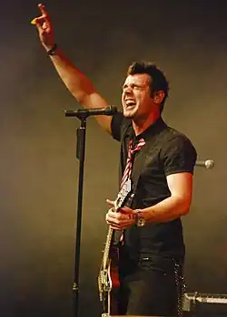 Olesen performing with VOTA in Lincoln, Nebraska