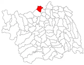 Location in Bacău County