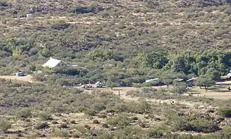 Bumble Bee townsite, 2017. Bumble Bee Creek is above the house.