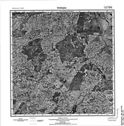 Historical map of the village labelled in German as Großpaglau