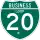 Business Interstate 20-R marker