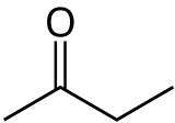 Skeletal formula of butanone